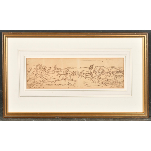 64 - John Leech (1817-1864) British. A Hunting Scene, Ink, Signed, 4