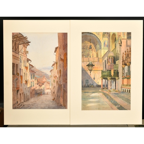 79 - Louise Blandy (19th-20th Century) British. A Venetian Canal Scene, Watercolour, Inscribed on a label... 