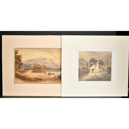 92 - Early 19th Century English School. Cattle in a River Landscape, Watercolour and gouache, Unframed 8