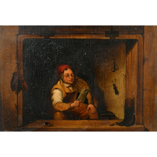 109 - After Francis William Edmonds (1806-1863) British. A Cobbler, Oil on panel, Unframed 9