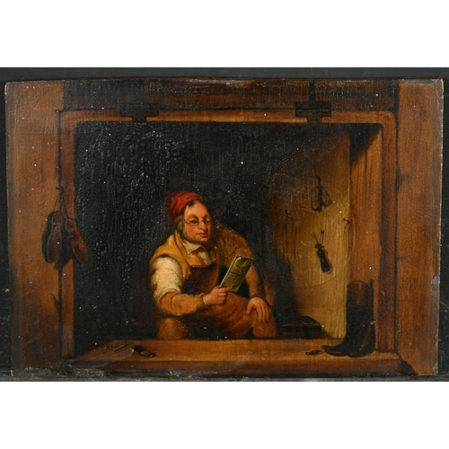 109 - After Francis William Edmonds (1806-1863) British. A Cobbler, Oil on panel, Unframed 9