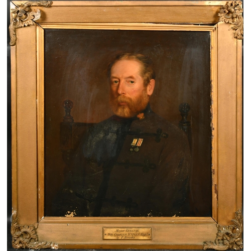 133 - Frank Brooks (1854-1937) British. Portrait of Major General Sir Charles D'Oyly Bart (Public Official... 