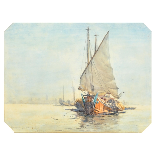 135 - Harold Swanwick (1866-1929) British. Study of a Chinese Junk, Watercolour, Signed and Inscribed 'Ske... 