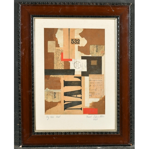 147 - Manner of Kurt Schwitters (1887-1948) German. Untitled, Collage, Bears inscription on mount, 10