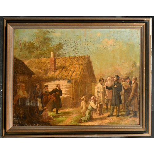 158 - 19th Century Northern European School. 'The Tax Collector', Oil on canvas, 25