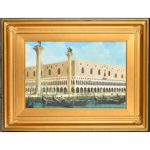 175 - Manner of Antonietta Brandeis (1849-1910) Austrian. 'The Doge's Palace, Venice', Oil on artist's boa... 