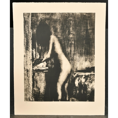 248 - 20th Century European School. A Standing Nude, Lithograph, Signed and inscribed A/P in pencil, with ... 