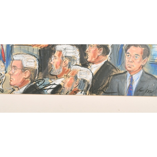 256 - Priscilla Coleman (20th-21st Century) American/British. A Court Scene, Chalk, Signed and inscribed, ... 