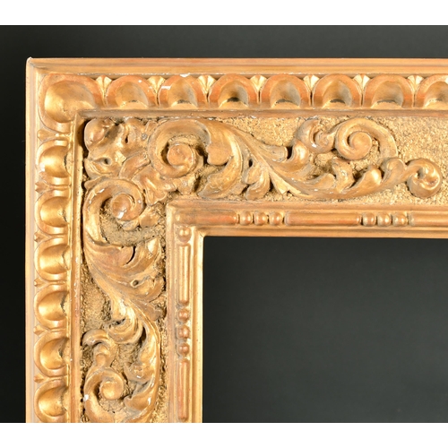 302 - 17th Century Italian School. A Carved Giltwood Sanded Cassetta Florentine Frame, rebate 68.5