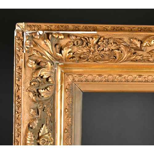 303 - 19th Century French School. A Gilt and Painted Composition Barbizon Frame, rebate 59.5