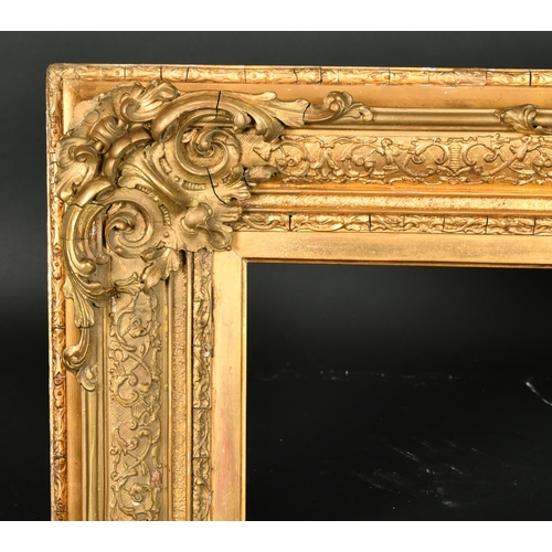 321 - 19th Century English School. A Gilt Composition Frame, with swept centres and corners, rebate 36