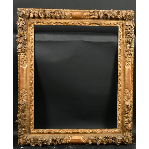 346 - 18th Century French School. A Carved Giltwood Louis Frame, with swept corners, rebate 29