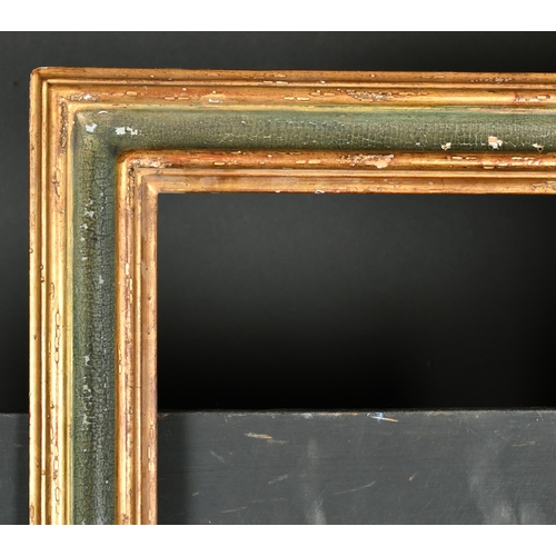 379 - 20th Century English School. A Gilt and Green Painted Composition Frame, rebate 22