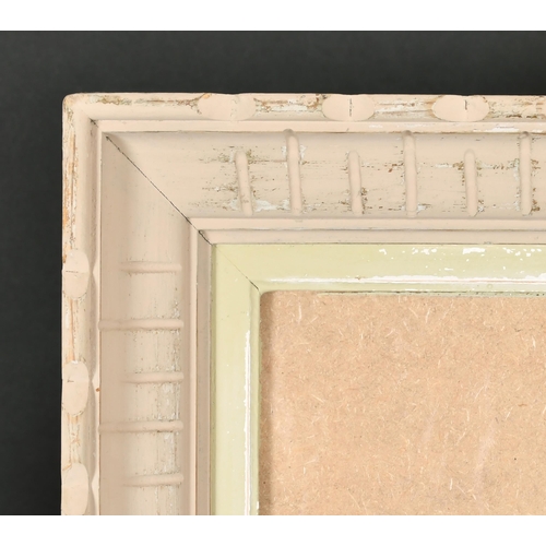 381 - 20th Century French School. A Painted Frame, with a white slip, with inset glass, rebate 21.5