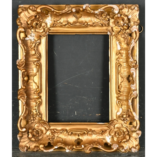 443 - 19th Century English School. A Carved Giltwood Frame, with swept and pierced centres and corners, re... 