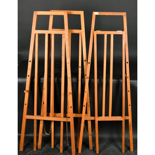 448 - A Set of Three Wooden Easels, height 59