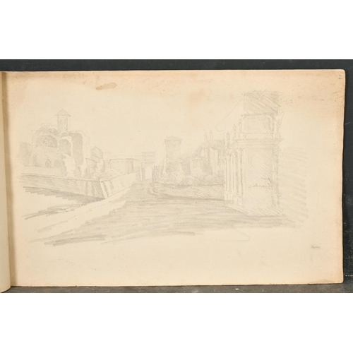 45 - 19th Century Italian School. A Set of Thirteen Views of Rome, Pencil, Inscribed, Contained in a Sket... 