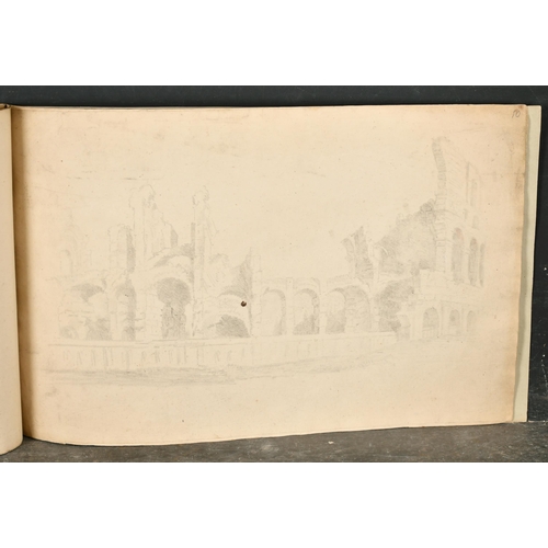 45 - 19th Century Italian School. A Set of Thirteen Views of Rome, Pencil, Inscribed, Contained in a Sket... 