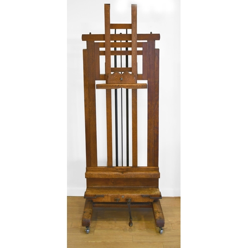 450 - A Roberson & Co. An Oak Winding Artist's Easel, 79