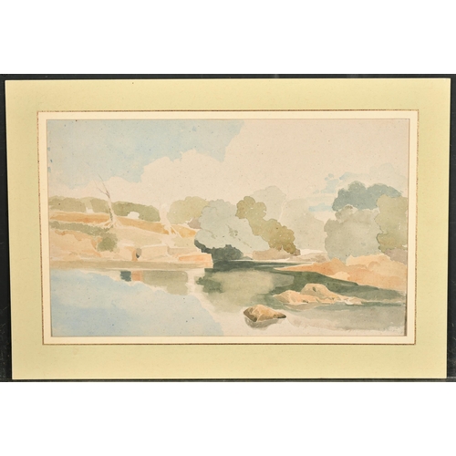 90 - Attributed to John Sell Cotman (1782-1842) British. A Sketch of a Stone Bridge, Watercolour and penc... 