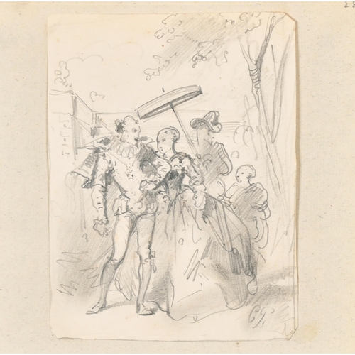 93 - An Album of Drawings containing works by R G Meyerheim (4), E H Shepard (3), F R Pickersgill (1), A ... 