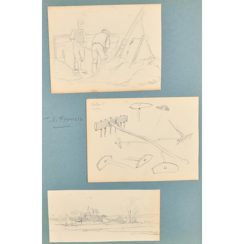 93 - An Album of Drawings containing works by R G Meyerheim (4), E H Shepard (3), F R Pickersgill (1), A ... 