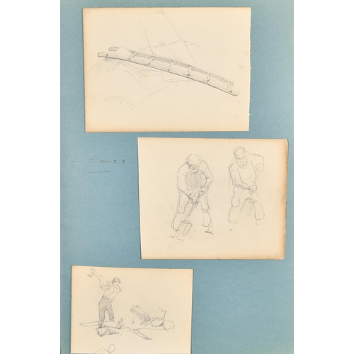 93 - An Album of Drawings containing works by R G Meyerheim (4), E H Shepard (3), F R Pickersgill (1), A ... 