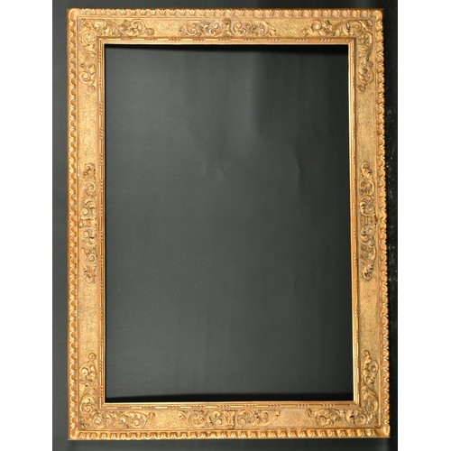 302 - 17th Century Italian School. A Carved Giltwood Sanded Cassetta Florentine Frame, rebate 68.5