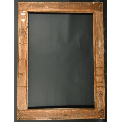 302 - 17th Century Italian School. A Carved Giltwood Sanded Cassetta Florentine Frame, rebate 68.5