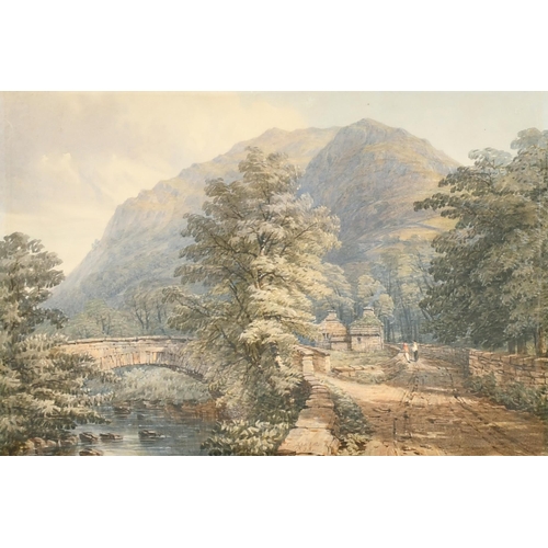 100 - Thomas Baker of Leamington (1809-1869) British. A Lake District Landscape, Watercolour, Signed and d... 