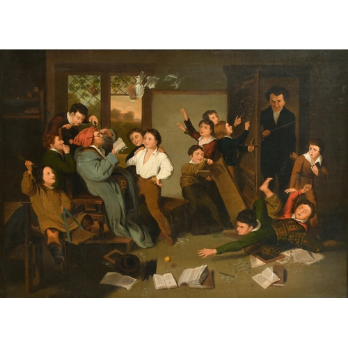 104 - 19th Century English School. A Class Room Scene with Children, Oil on canvas, 19