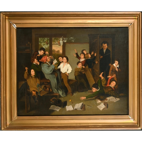 104 - 19th Century English School. A Class Room Scene with Children, Oil on canvas, 19