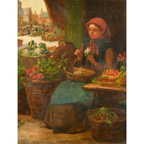 112 - 19th Century English School. A Fruit Seller, Oil on board, 10.5