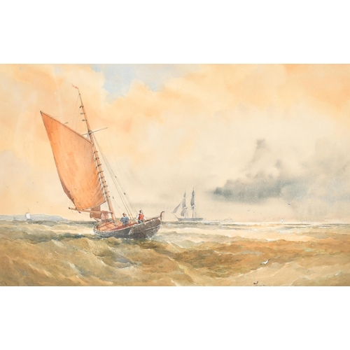 135 - Walter William May (1831-1896) British. A Shipping Scene, Watercolour, Signed and dated '62, Mounted... 