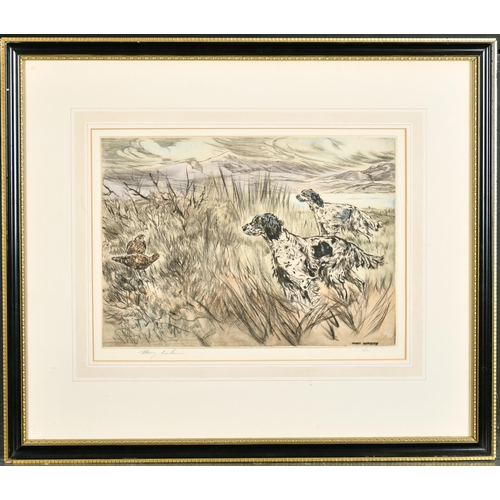 149 - Henry Wilkinson (1921-2011) British. Setters on Grouse, Etching, Signed and numbered 11/160 in penci... 