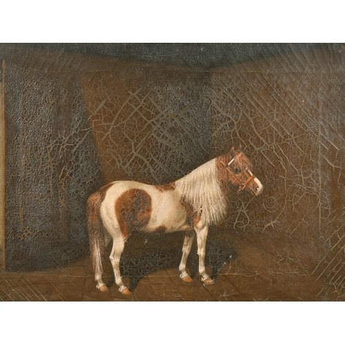 156 - Circle of Edwin Loder of Bath (1827-c.1885) British. A Horse in a Stable, Oil on canvas, Indistinctl... 