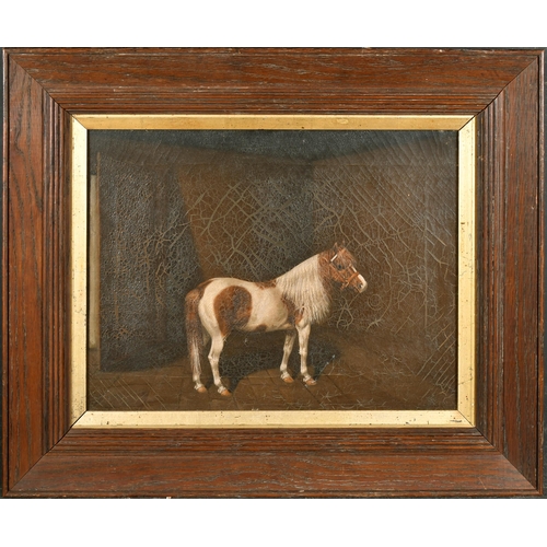 156 - Circle of Edwin Loder of Bath (1827-c.1885) British. A Horse in a Stable, Oil on canvas, Indistinctl... 