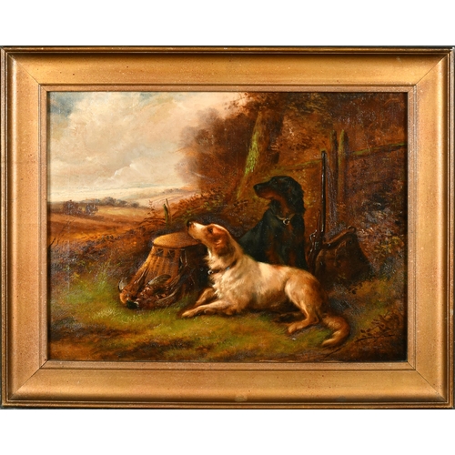 157 - Robert Cleminson (1844-1903) British. Spaniels in a Highland Landscape, Oil on Canvas, Signed, 12