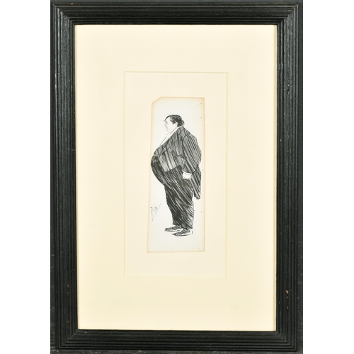 17 - Phil May (1864-1903) British. An Enormous Gentleman, Ink, Signed, Shaped 6