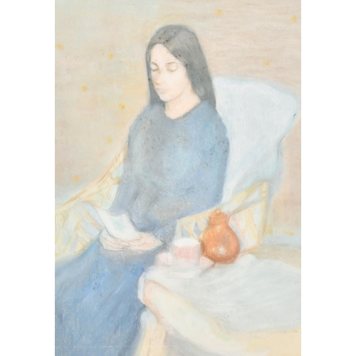 240 - Circle of Gwen John (1876-1939) British. A Seated Woman Reading, Pastel, 19.5