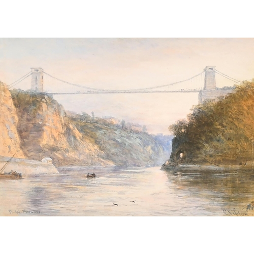 251 - Arthur Wilde Parsons (1854-1931) British. 'Clifton Suspension Bridge', Watercolour, Signed and inscr... 