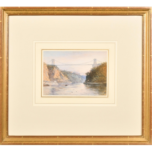 251 - Arthur Wilde Parsons (1854-1931) British. 'Clifton Suspension Bridge', Watercolour, Signed and inscr... 