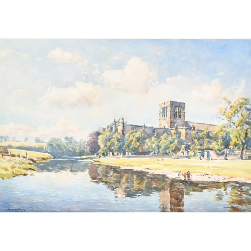 256 - John Ernest Aitken (1881-1957) British. 'Haddington Church, East Lothian', Watercolour, Signed, Moun... 