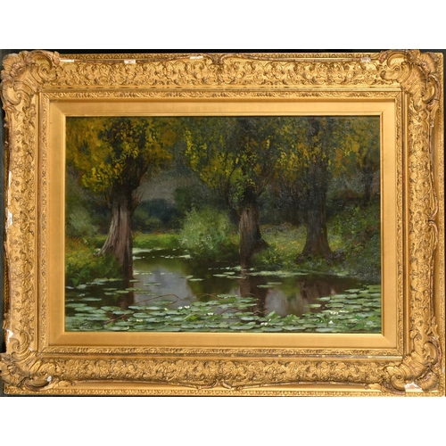 280 - Alex Maclean (1867-1940) British. A Lock Gate, Oil on board, Signed, 14.5