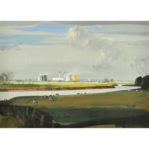 311 - Rowland Hilder (1905-1993) British. 'Castle Donington Power Station, River Trent', Watercolour, Sign... 