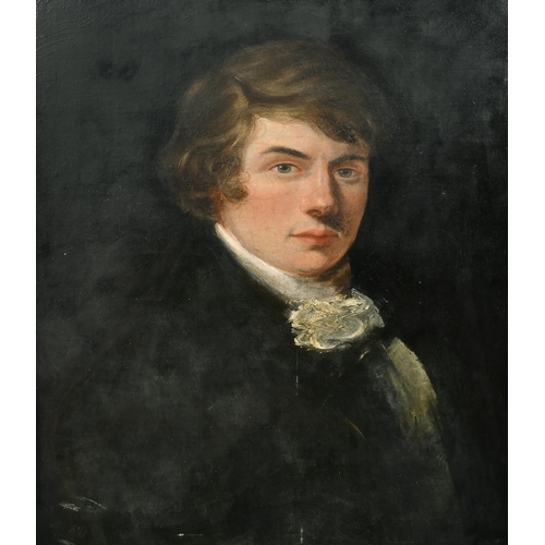 33 - 19th Century English School. Bust Portrait of a Man, Oil on canvas, Unframed 24