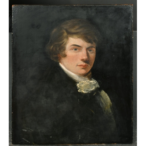 33 - 19th Century English School. Bust Portrait of a Man, Oil on canvas, Unframed 24