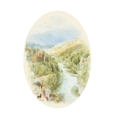 77 - Francis George Coleridge (1838-1923) British. 'The Wye Valley', Watercolour, Signed, and Inscribed o... 