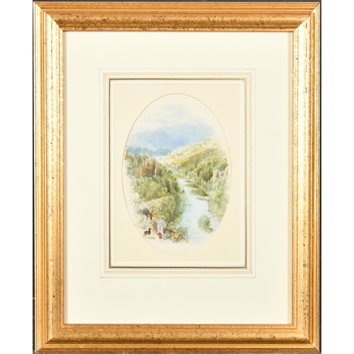 77 - Francis George Coleridge (1838-1923) British. 'The Wye Valley', Watercolour, Signed, and Inscribed o... 