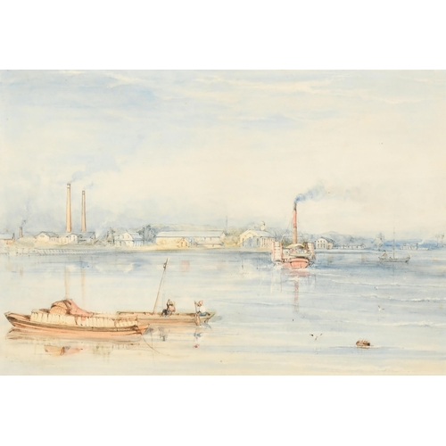 97 - Edward Angelo Goodall (1819-1908) British. 'View of Georgetown, British Guyana', Watercolour, Signed... 